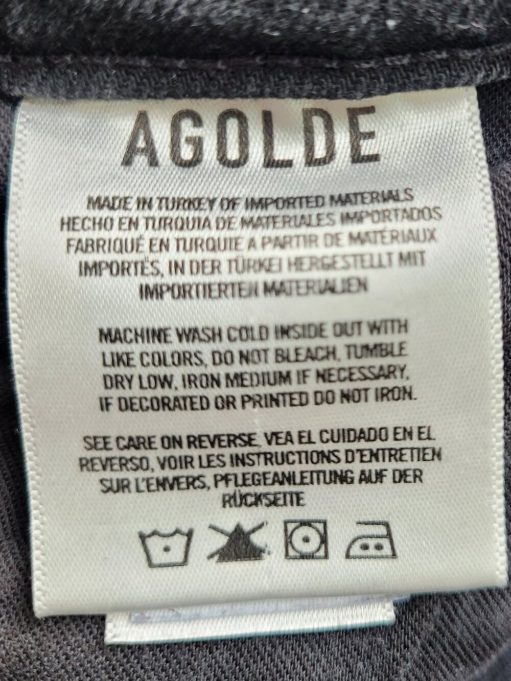 AGOLDE Riley High-rise Straight-leg Jeans Black Size 25 - Picture 8 of 10